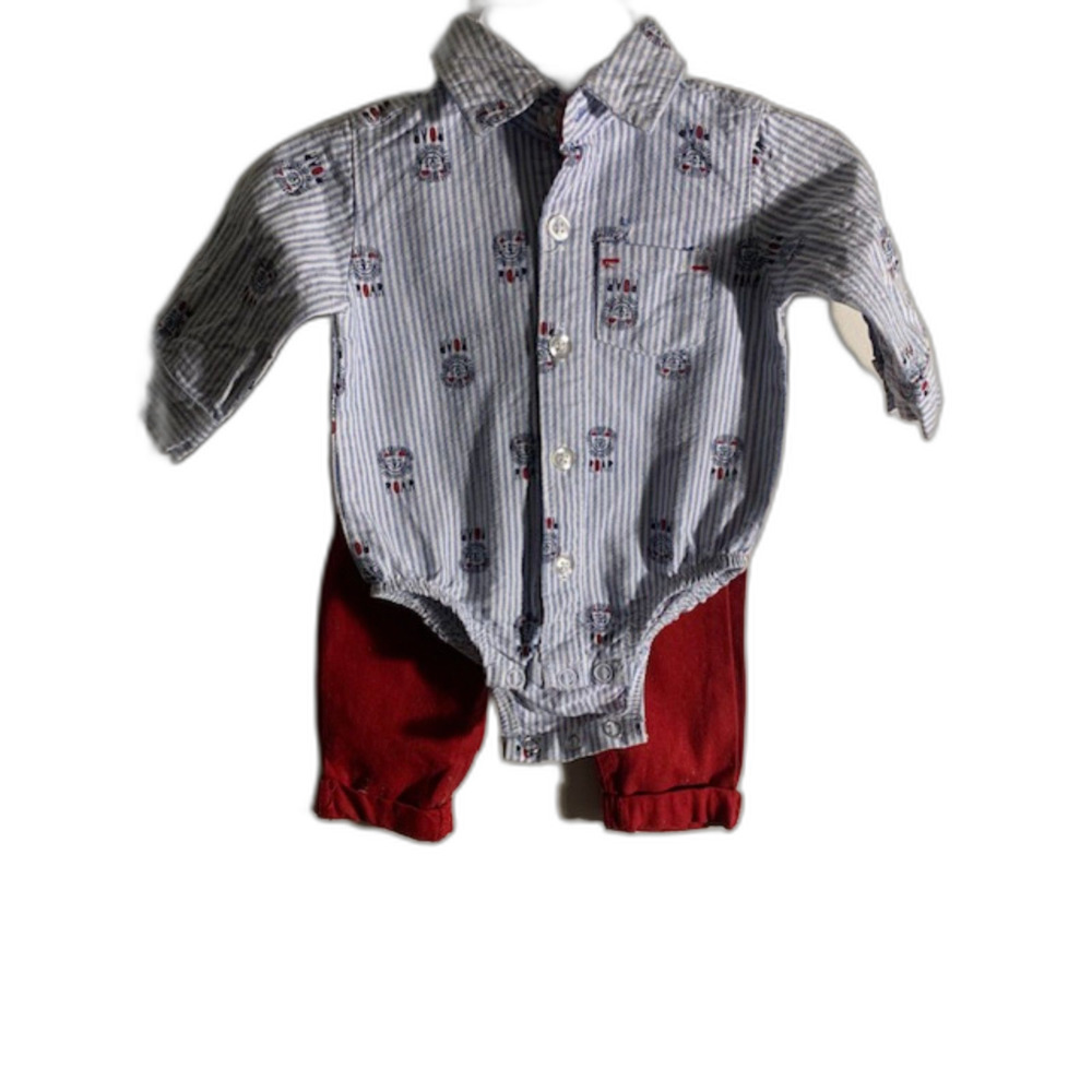 2 Piece Bundle Dress Shirt & Pants 0-3 Months